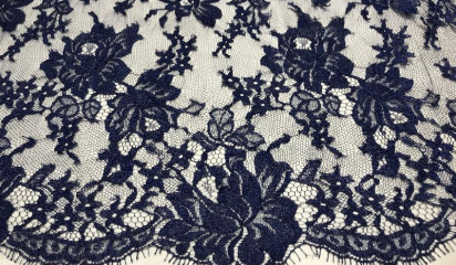 Кружево темно-синее КР - 12745/7