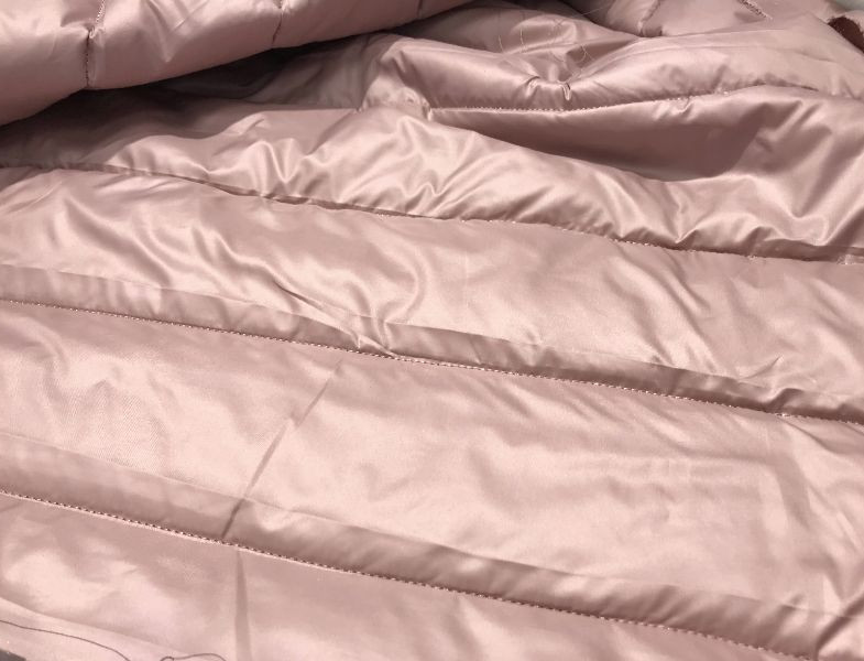 Курточная ткань двухсторонняя серая/розовая КТ - 8593