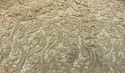 Гипюр - стрейч бежевый Г-165