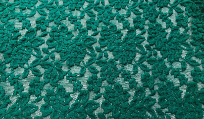 Гипюр - стрейч зеленый Г-121