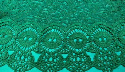 Гипюр зеленый Г- 180