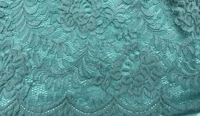 Гипюр зелено-голубой Г- 183