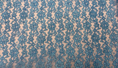 Гипюр голубой Г- 028