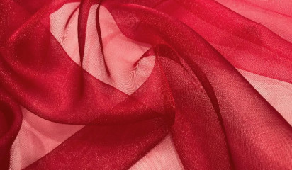 Органза  красная ОР - 046/2