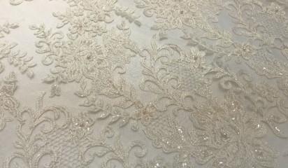 Кружево расшитое бежевое КР- 337290070