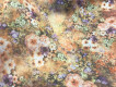 Органза принтованная коричневая в цветочек ОР - 042