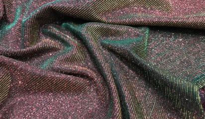 Трикотаж красный c напылением ТР-335/12