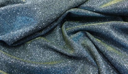 Трикотаж голубой c напылением ТР-335/16