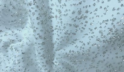 Сетка c глиттером  белая С - 2089