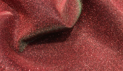 Трикотаж красный с напылением ТР-339/1