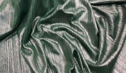 Трикотаж "Бизо" зеленый с напылением ТР-324/4