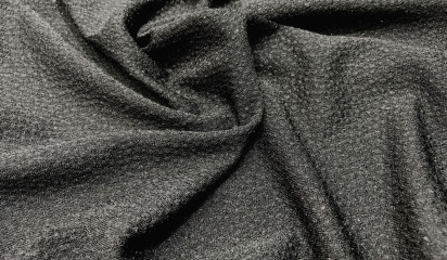 Трикотаж  черный с блестками ТР-334/2