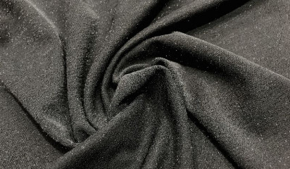 Трикотаж черный с люрексовой нитью ТР-352/1