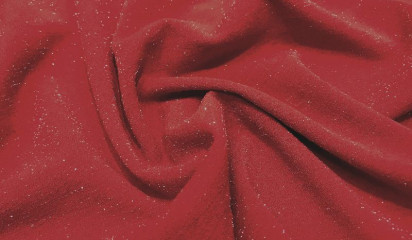 Трикотаж красный с люрексовой нитью ТР-342