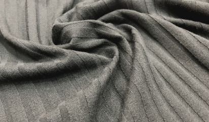 Трикотаж "Лапша" черный ТР - 20092/1