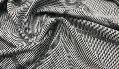 Трикотаж серый с люрексом "Гусиная лапка" ТР-20226