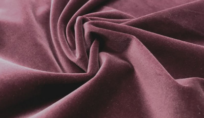 Бархат стрейч  на хлопковой основе бордовый Б - 118/2