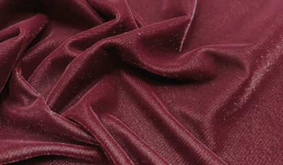 Микробархат с люрексом бордовый Б - 119/1