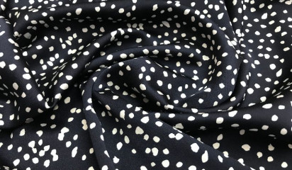 Плательная синяя в белый горох ПЛ - 038/4