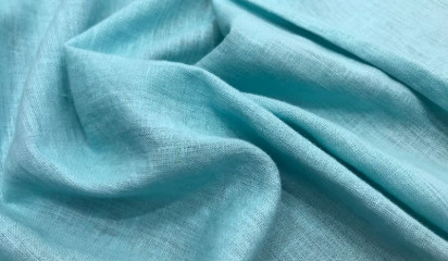 Хлопок - лен голубой ХБ - 198