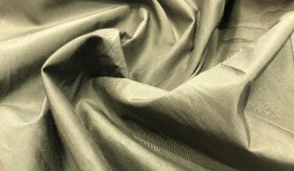 Хлопок - шелк зеленый ХБ - 45618