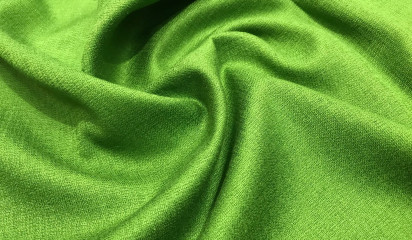 Лен -шелк зеленый 36444/1