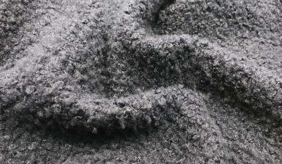 Ткань пальтовая темно-синяя букле ПТ-019