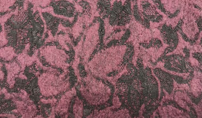 Ткань пальтовая "Букле с гипюром" бордовая ПТ-001/1