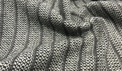 Ткань пальтовая серая в полоску ПТ-КМ-11530