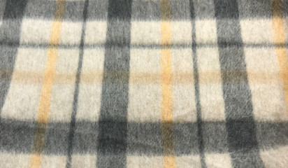 Ткань пальтовая бежевая в клетку ПТ-81491