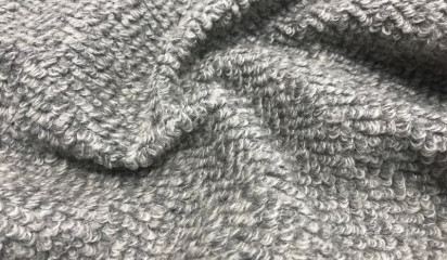 Ткань пальтовая серая букле ПТ-015