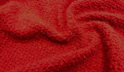 Ткань пальтовая красная букле ПТ-62810