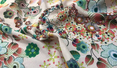 Плательная розовая с цветочным принтом ПЛ - 7922