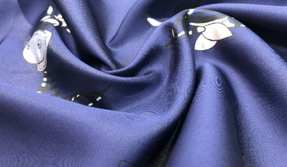 Жаккард темно-синий ЖК-0807