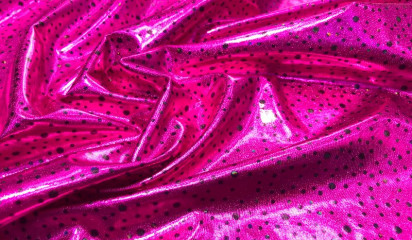 Ткань"Диско" ярко-розовая Д-001/7