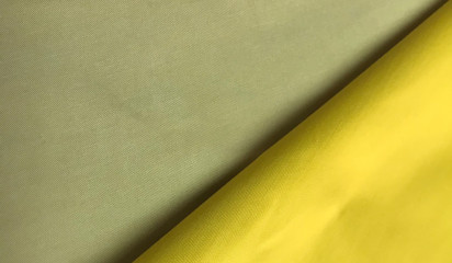 Плащевая ткань двухсторонняя желтая/зеленая ПТ-STS 1016