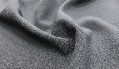 Креп костюмный серый КМ - 2408