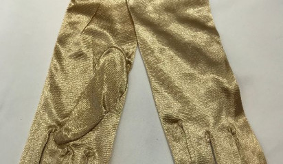 Перчатки атласные золотистые