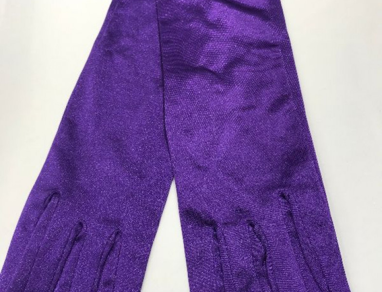 Перчатки атласные фиолетовые