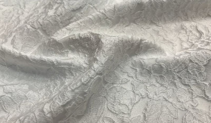 Жаккард молочный с растительным орнаментом ЖК-2353