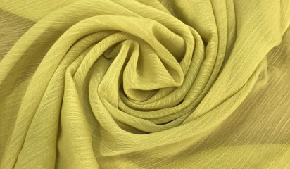 Шифон гофре цвет "лайм" Ш-225/2