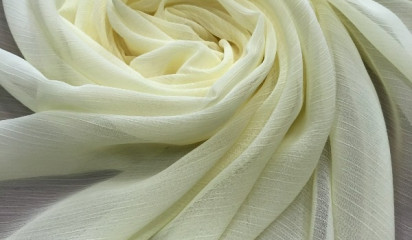 Шифон гофре светло-желтый Ш-225/1