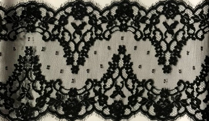 Кружево узкое черное  KR 2615