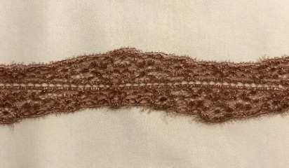 Кружево узкое коричневое  KR 211010