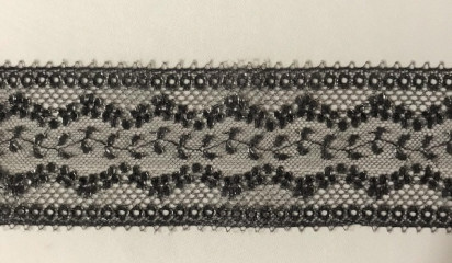 Кружево узкое черное  KR 631012