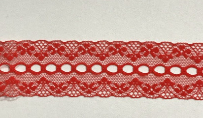 Кружево узкое красное  KR 01/1