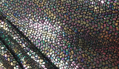 Трикотаж черный с голографическим напылением ТР-415