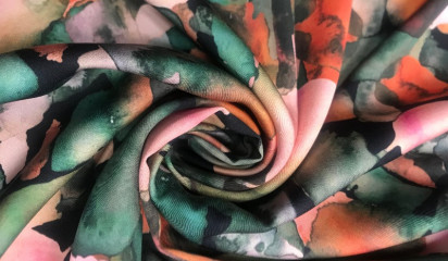 Плательная вискоза с абстрактным принтом ХБ - 5138