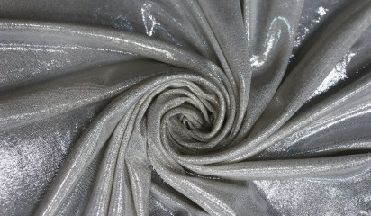 Трикотаж "Бизо" серый с серебряным напылением ТР-366
