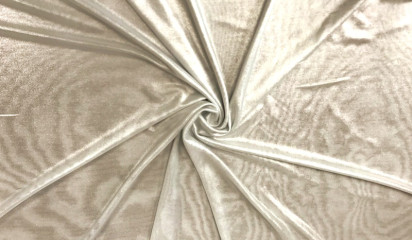 Сетка-стрейч молочная с золотистым напылением С - 003